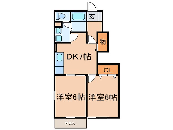 メルベーユ　Ⅰの物件間取画像